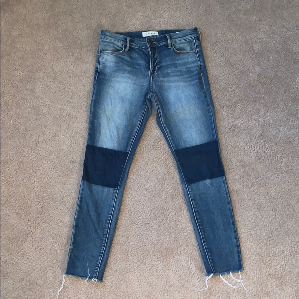 PacSun skinny patched jeans